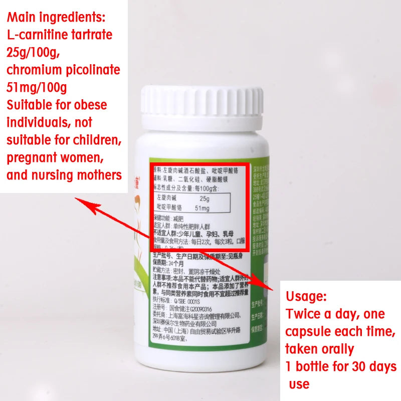 Premium Weight Loss Capsules for Effective Fat Burning and Colon Detoxification